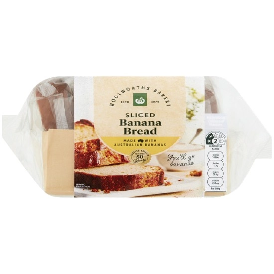 Woolworths Banana Bread Slices Pk 5