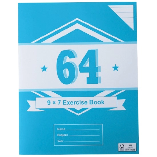 Woolworths Exercise Book 9 x 7 Inches 64 Pages