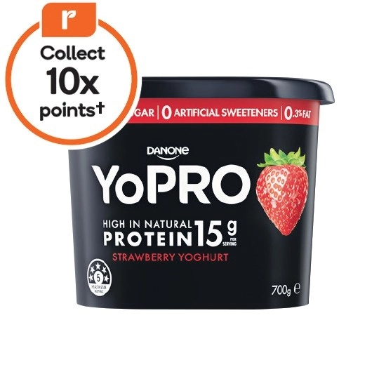 YoPro Danone High Protein Yoghurt No Added Sugar Assorted Flavours 700g