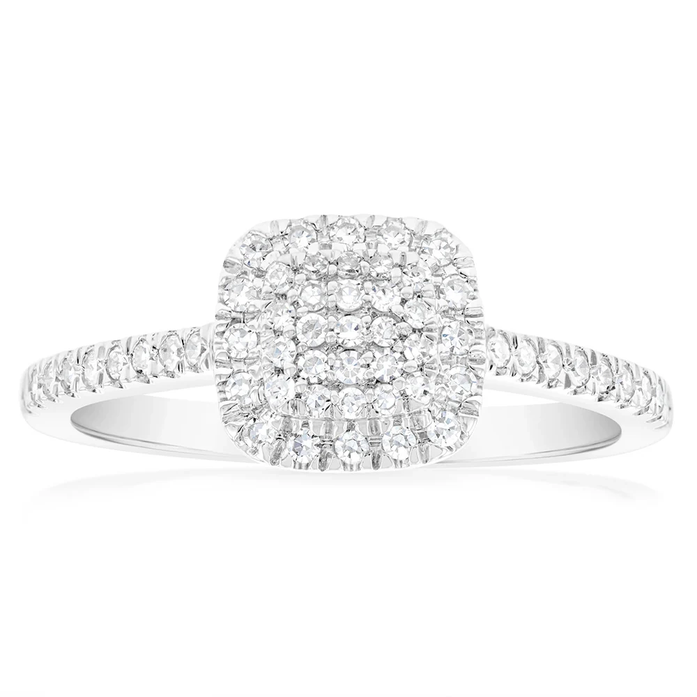 1/4 Carat Luminesce Laboratory Grown Silver Ring with 57 Diamonds – Shiels Jewellers