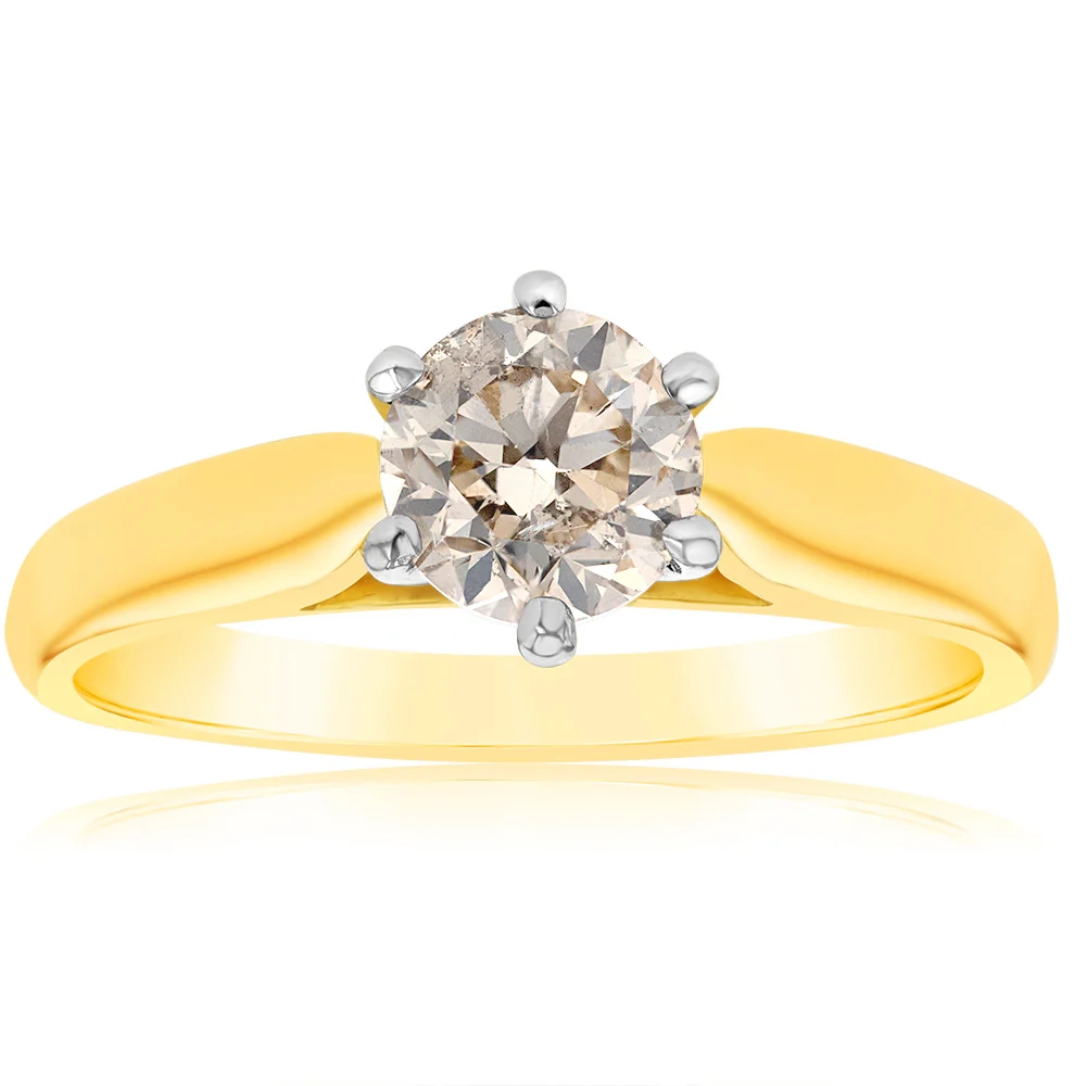 18ct Yellow Gold 1 Carat Australian Diamond Solitaire – Shiels Jewellers