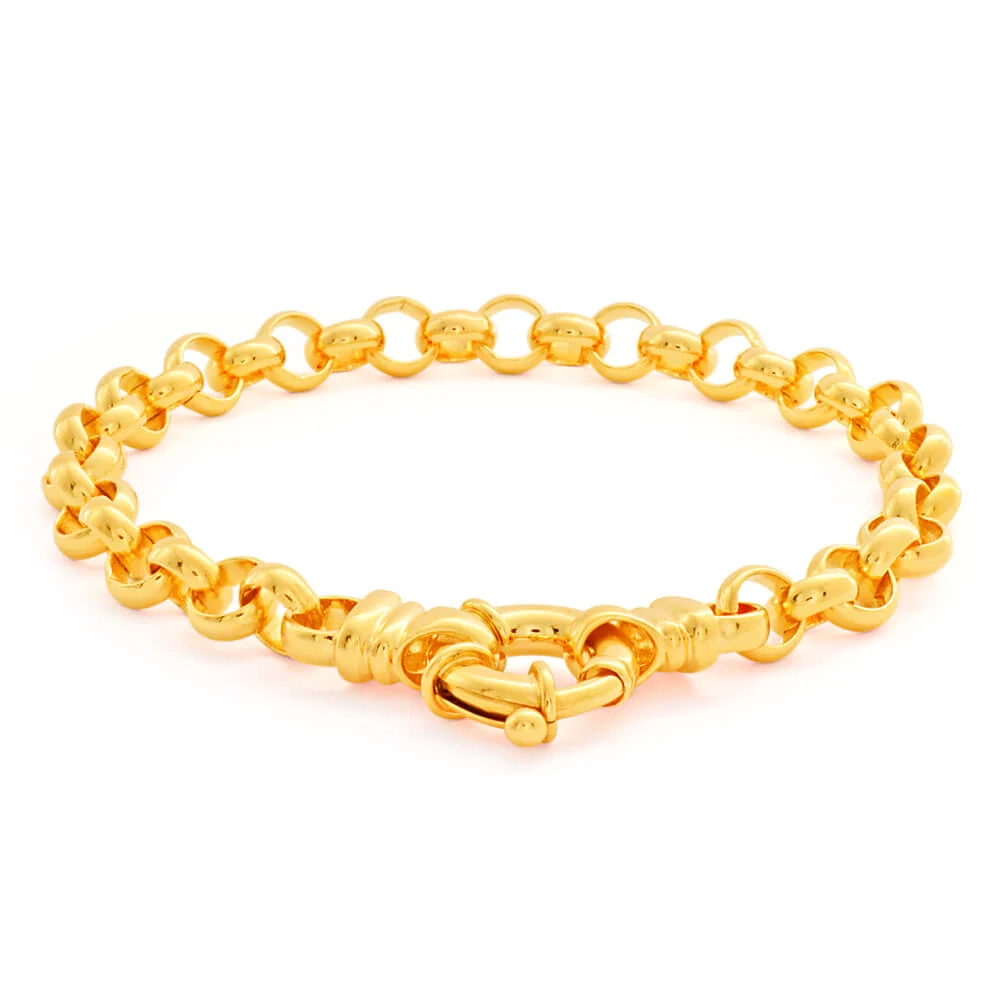 9ct Alluring Yellow Solid Gold Belcher Bracelet – Shiels Jewellers