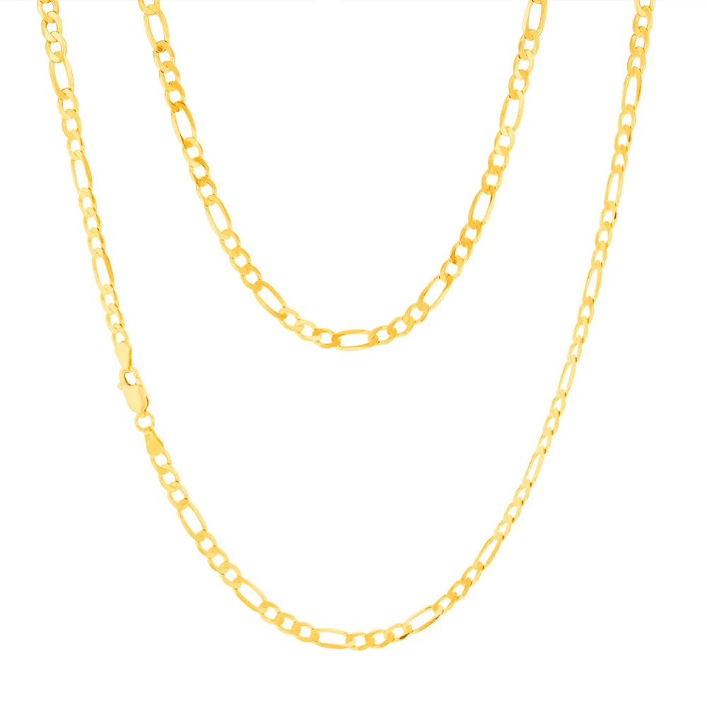 9ct Charming Yellow Solid Gold Figaro Chain – Shiels Jewellers