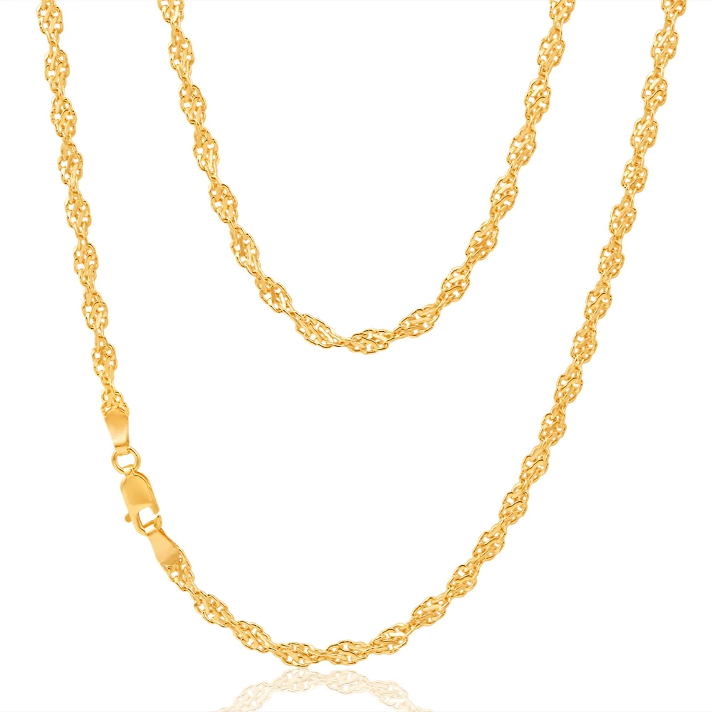 9ct Dazzling Yellow Gold Copper Filled Singapore Chain – Shiels Jewellers