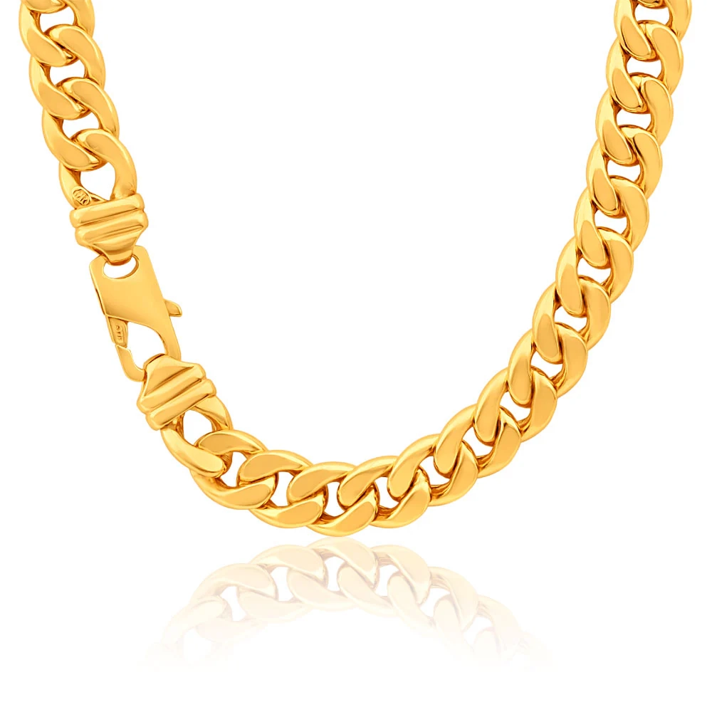 9ct Magnificent Yellow Gold Copper Filled Curb Chain – Shiels Jewellers