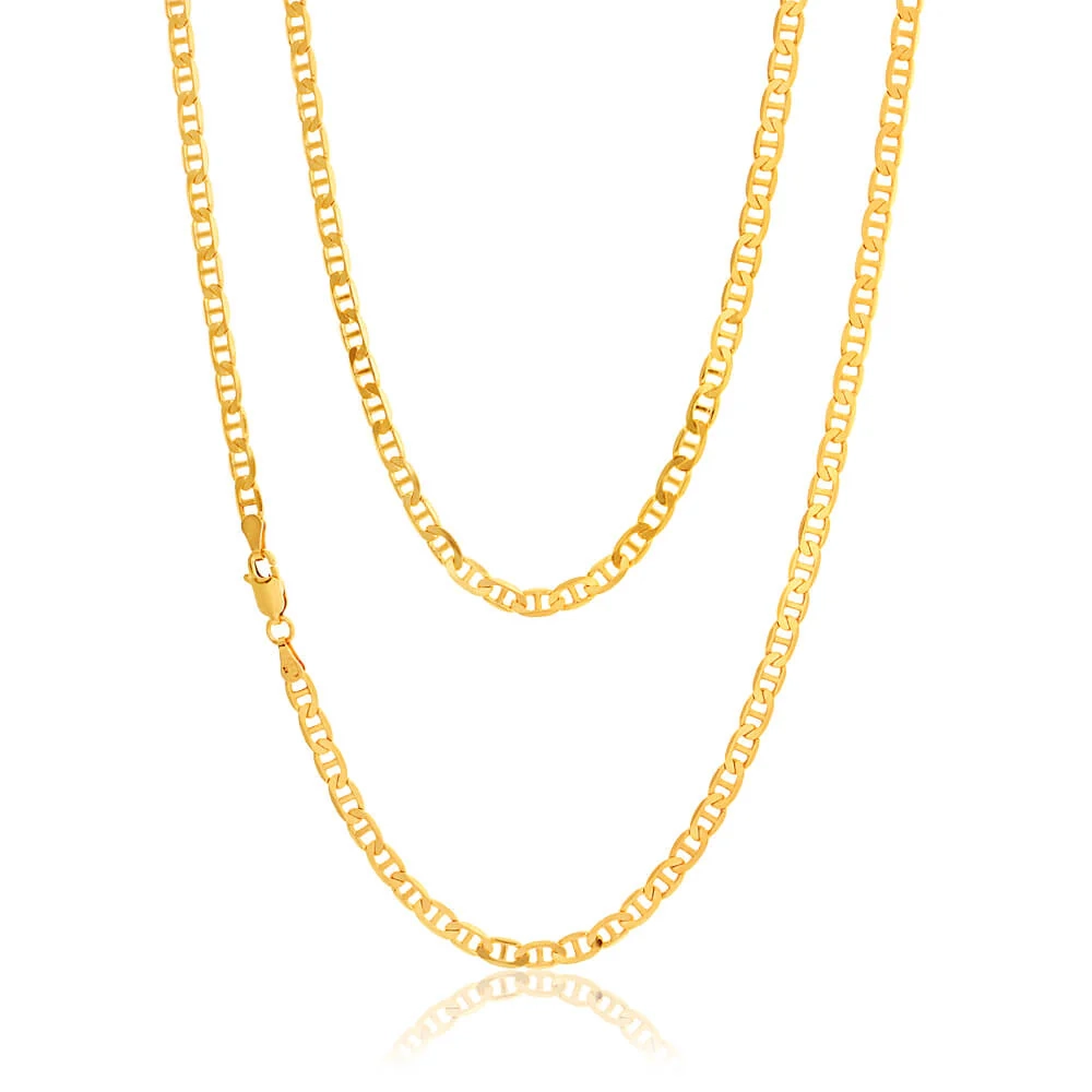 9ct Superb Yellow Solid Gold Anchor 70cm Chain – Shiels Jewellers