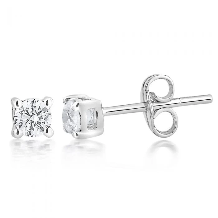 9ct White Gold 0.20 Carat Diamond Stud Earrings – Shiels Jewellers