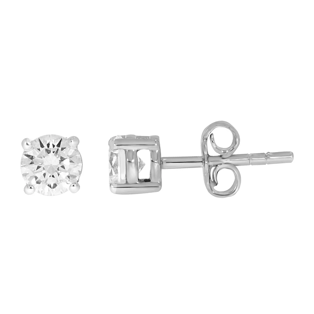 9ct White Gold 1 Carat Diamond Stud Earrings – Shiels Jewellers