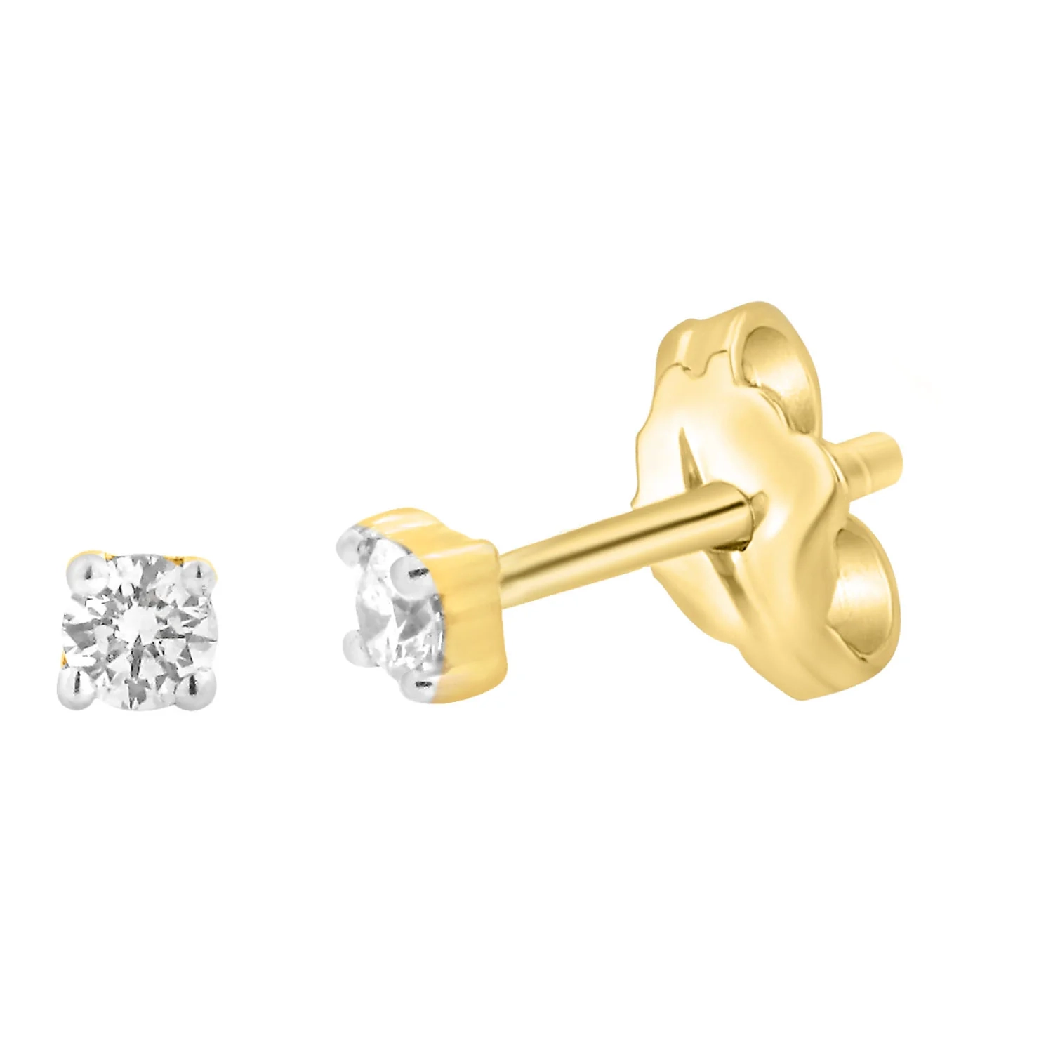 9ct Yellow Gold 0.05 Carat Diamond Stud Earrings – Shiels Jewellers