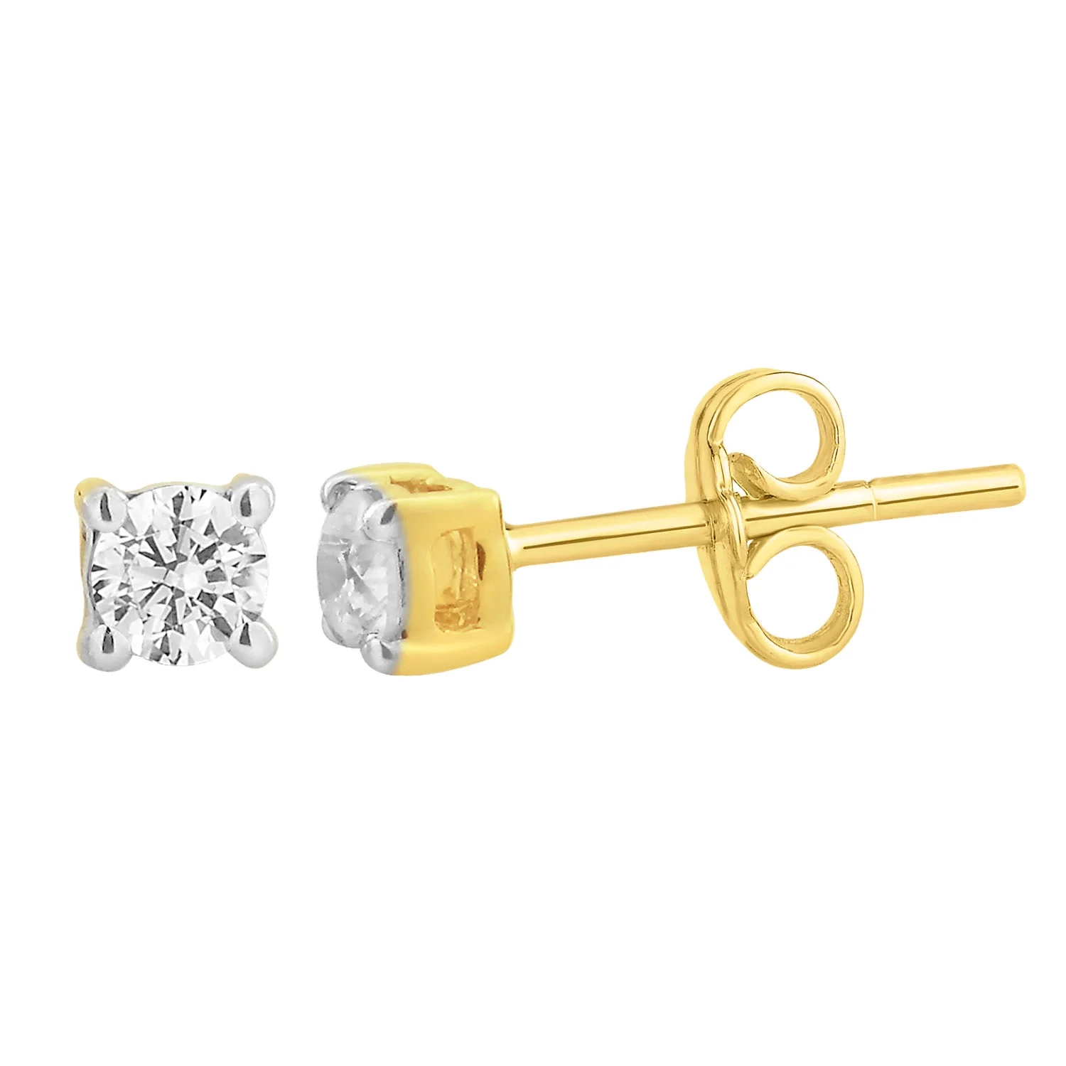 9ct Yellow Gold 0.10 Carat Diamond Stud Earrings – Shiels Jewellers