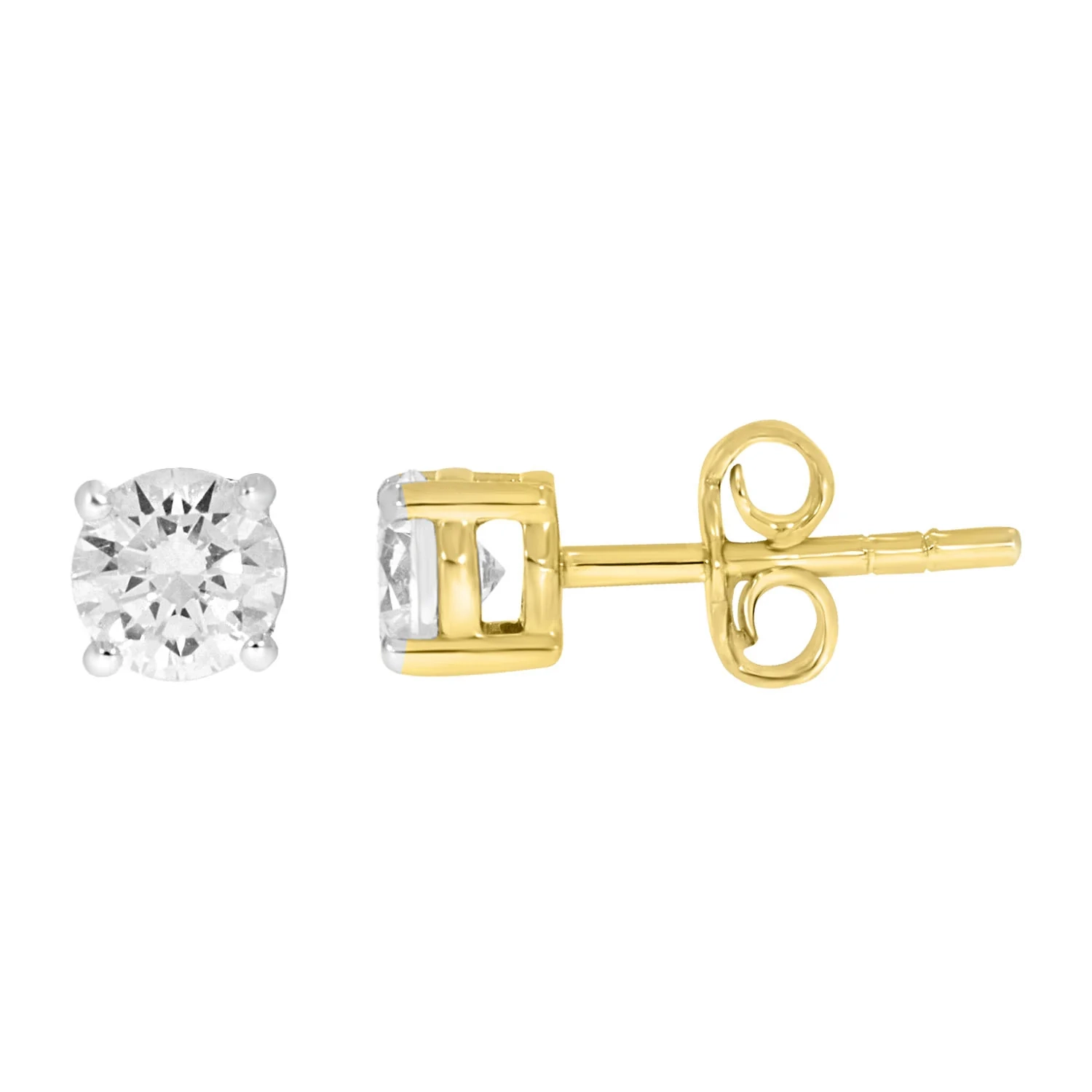 9ct Yellow Gold 1 Carat Diamond Stud Earrings – Shiels Jewellers