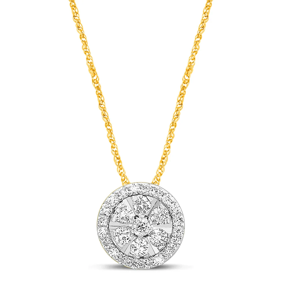 9ct Yellow Gold 1/5 Carat Luminesce Laboratory Grown Diamond Pendant – Shiels Jewellers