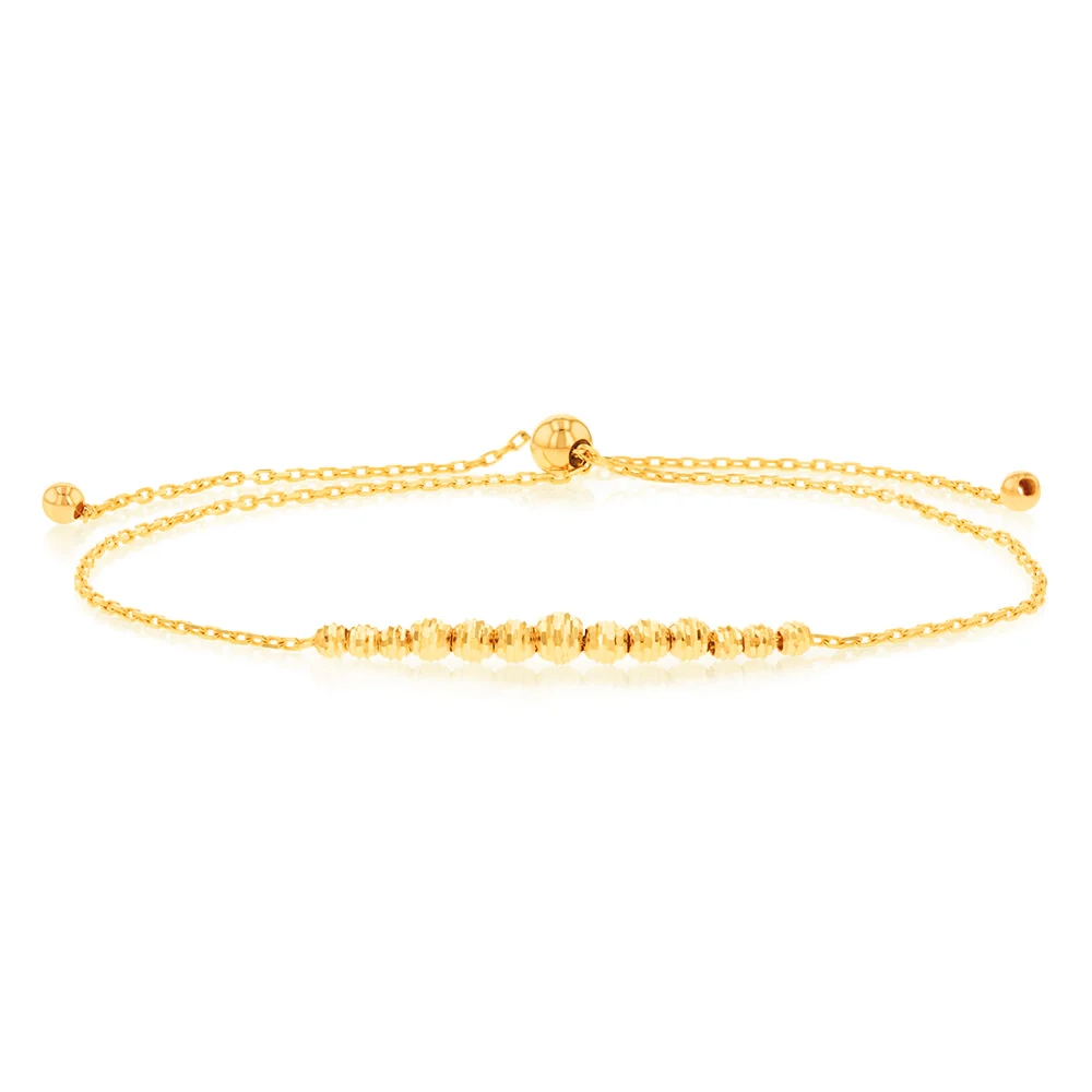 9ct Yellow Gold 24cm Adjustable Bracelet – Shiels Jewellers