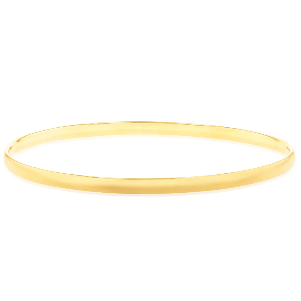 9ct Yellow Gold Comfort 3.8 X 70mm Bangle – Shiels Jewellers