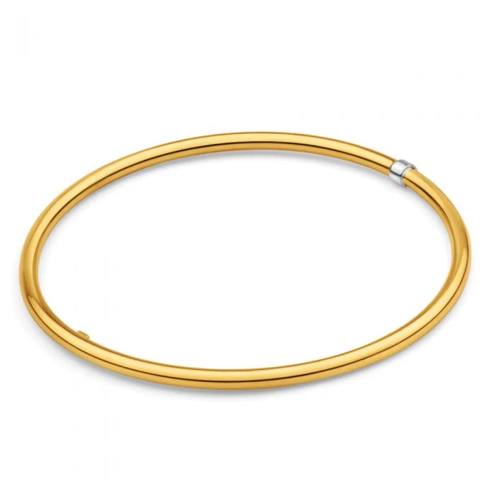 9ct Yellow Gold Silver Filled 3mm 65mm Bangle – Shiels Jewellers