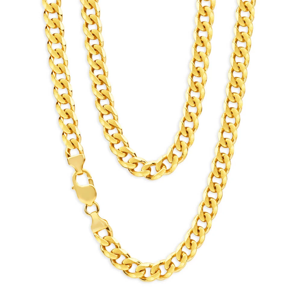 9ct Yellow Solid Gold 60cm 250 Gauge Curb Chain – Shiels Jewellers