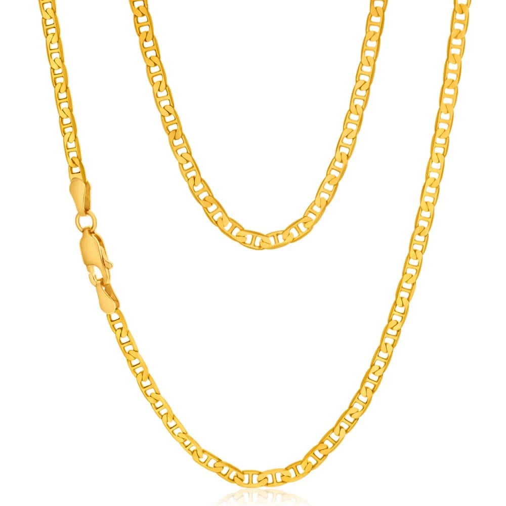 9ct Yellow Solid Gold 80 Gauge 60cm Anchor Chain – Shiels Jewellers