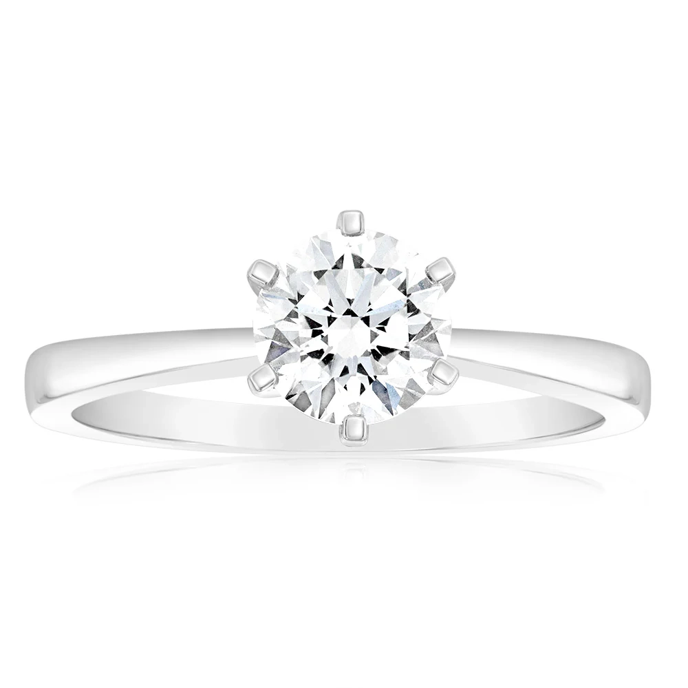 Certified Luminesce Lab Grown 1 Carat Solitaire Engagement Ring in 18c – Shiels Jewellers