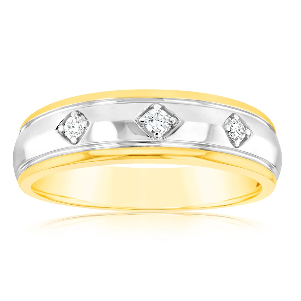 Luminesce Lab Grown 1/10 Carat Ring in 9ct Yellow & White Gold – Shiels Jewellers