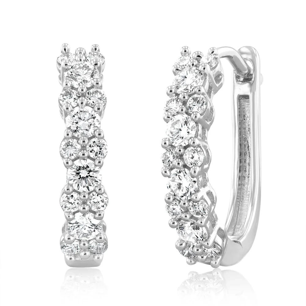 Luminesce Lab Grown 1/2 Carat Diamond Hoop Earrings in Sterling Silver – Shiels Jewellers