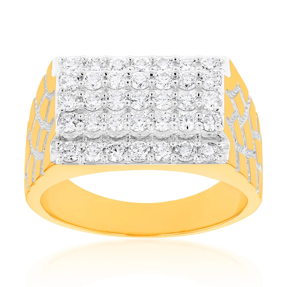 Luminesce Lab Grown 1.50 Carat Diamond Gents Ring in 9ct Yellow Gold – Shiels Jewellers