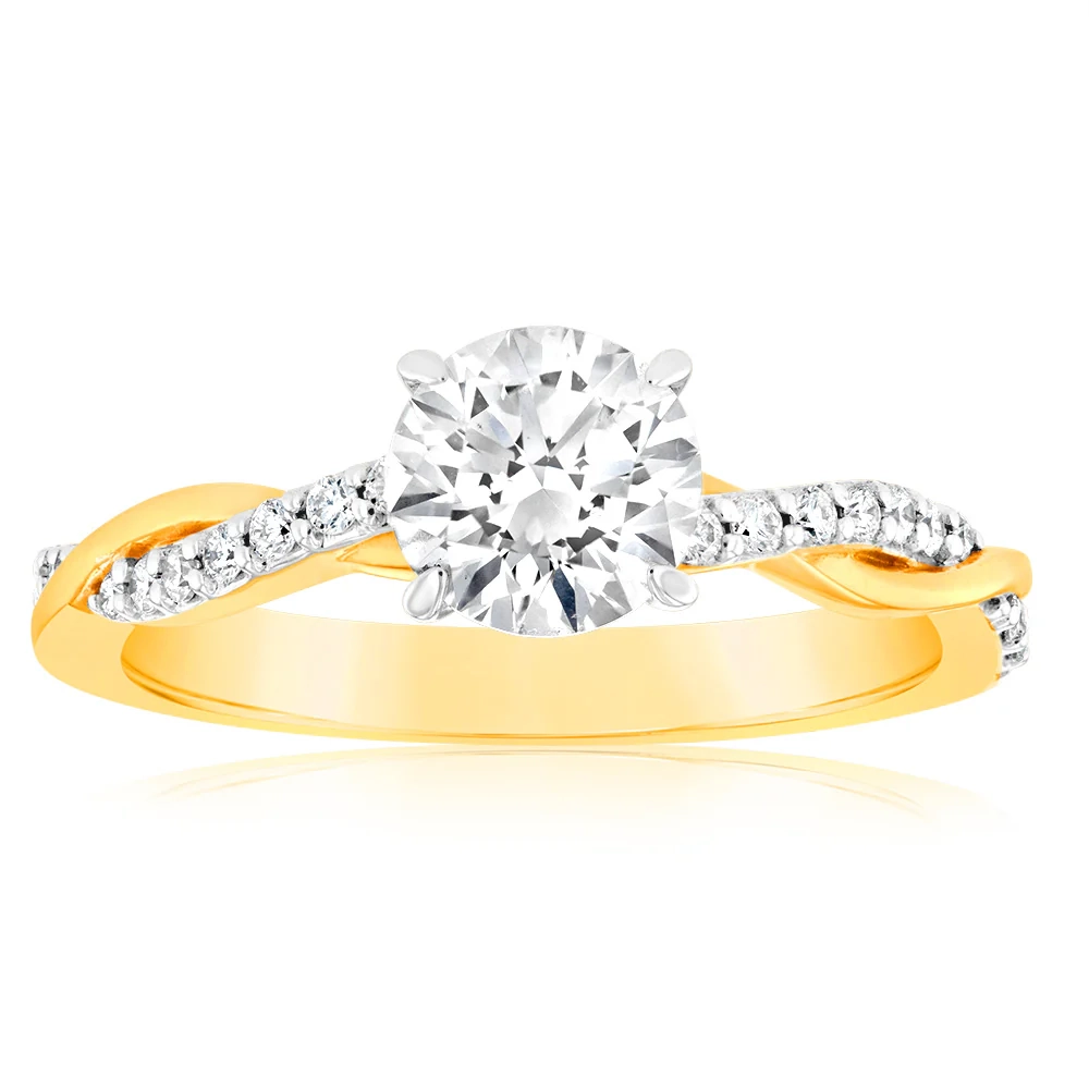 Luminesce Lab Grown 18ct Yellow Gold 1.10 Carats Diamond Engagement Ri – Shiels Jewellers