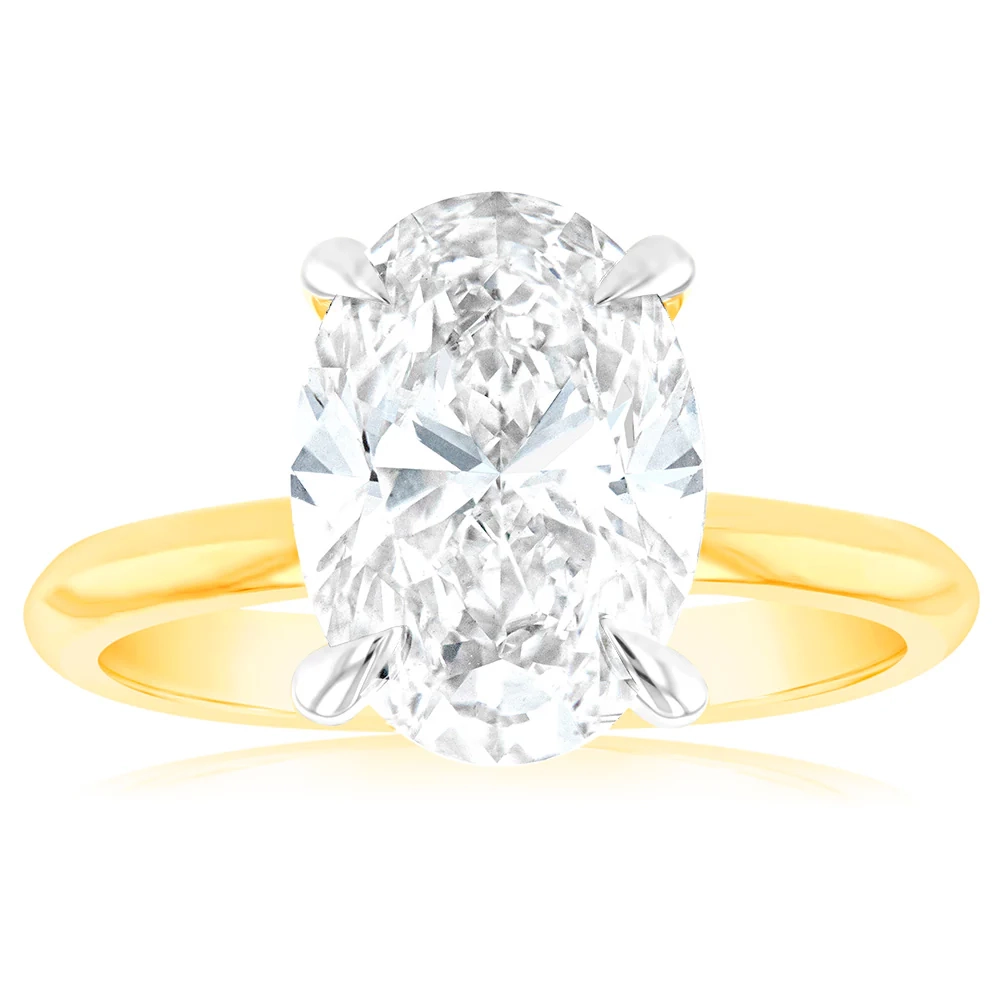 Luminesce Lab Grown 3 Carat Certified Diamond Oval Solitaire Engagemen – Shiels Jewellers