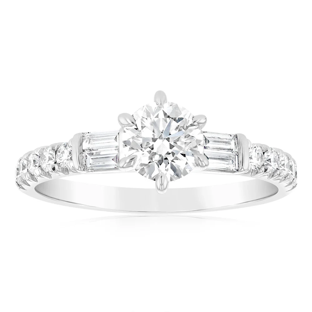 Luminesce Lab Grown 9ct White Gold 1 Carat Solitaire Fancy Diamond Rin – Shiels Jewellers