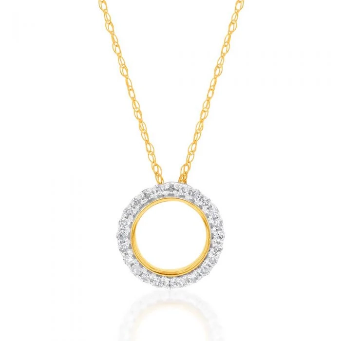 Luminesce Lab Grown 9ct Yellow Gold 0.10 Carat Diamond Circle of Life  – Shiels Jewellers