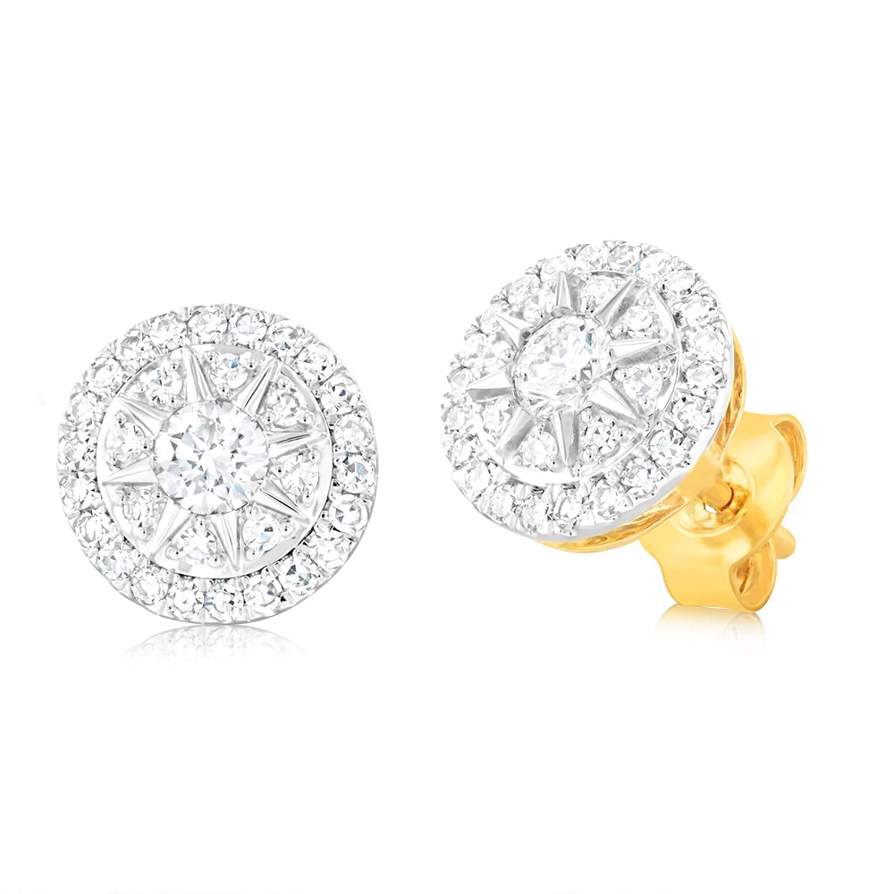 Luminesce Lab Grown 9ct Yellow Gold 0.60 Carat Diamond Stud Earrings – Shiels Jewellers