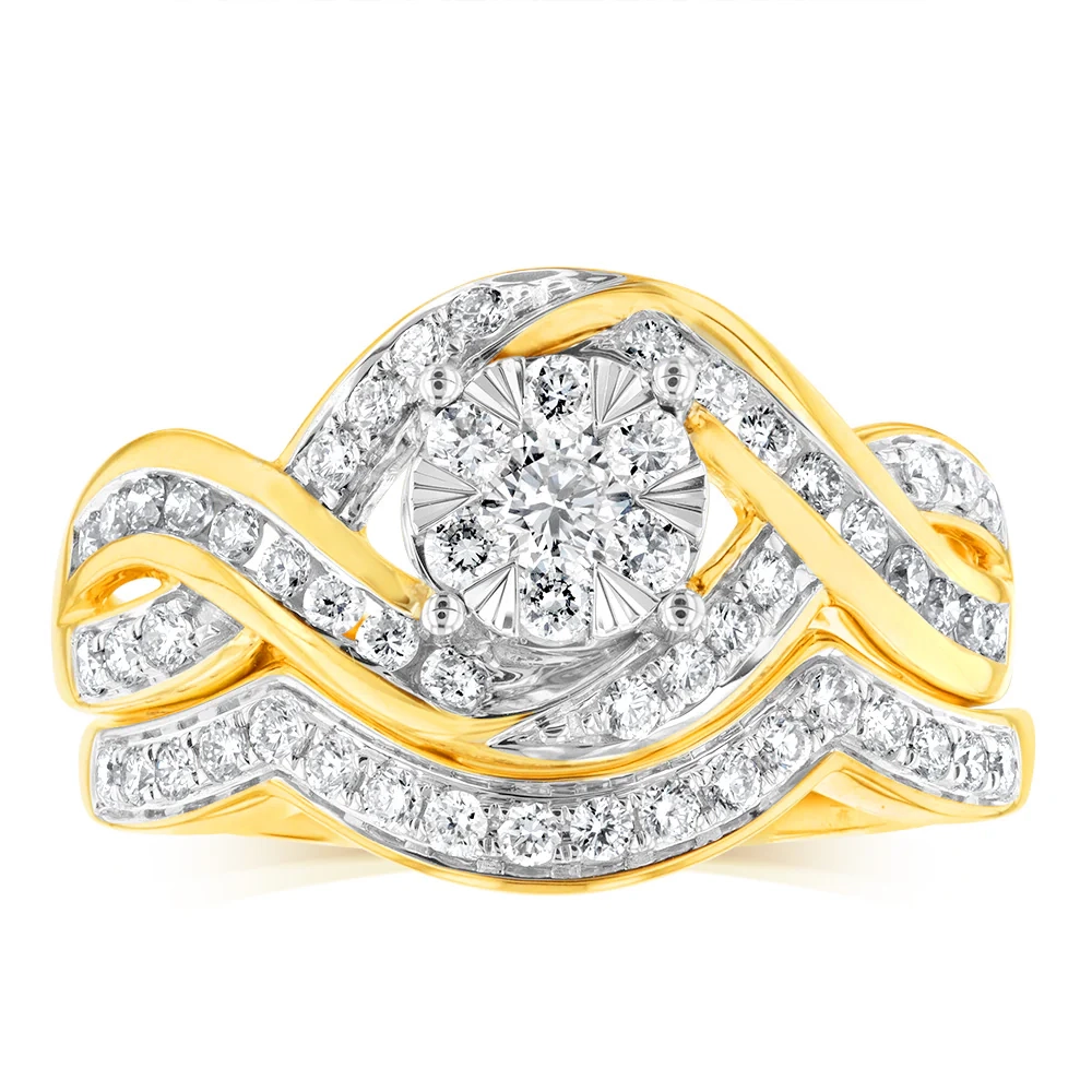 Luminesce Lab Grown 9ct Yellow Gold 0.66 Carat Bridal Diamond Ring – Shiels Jewellers