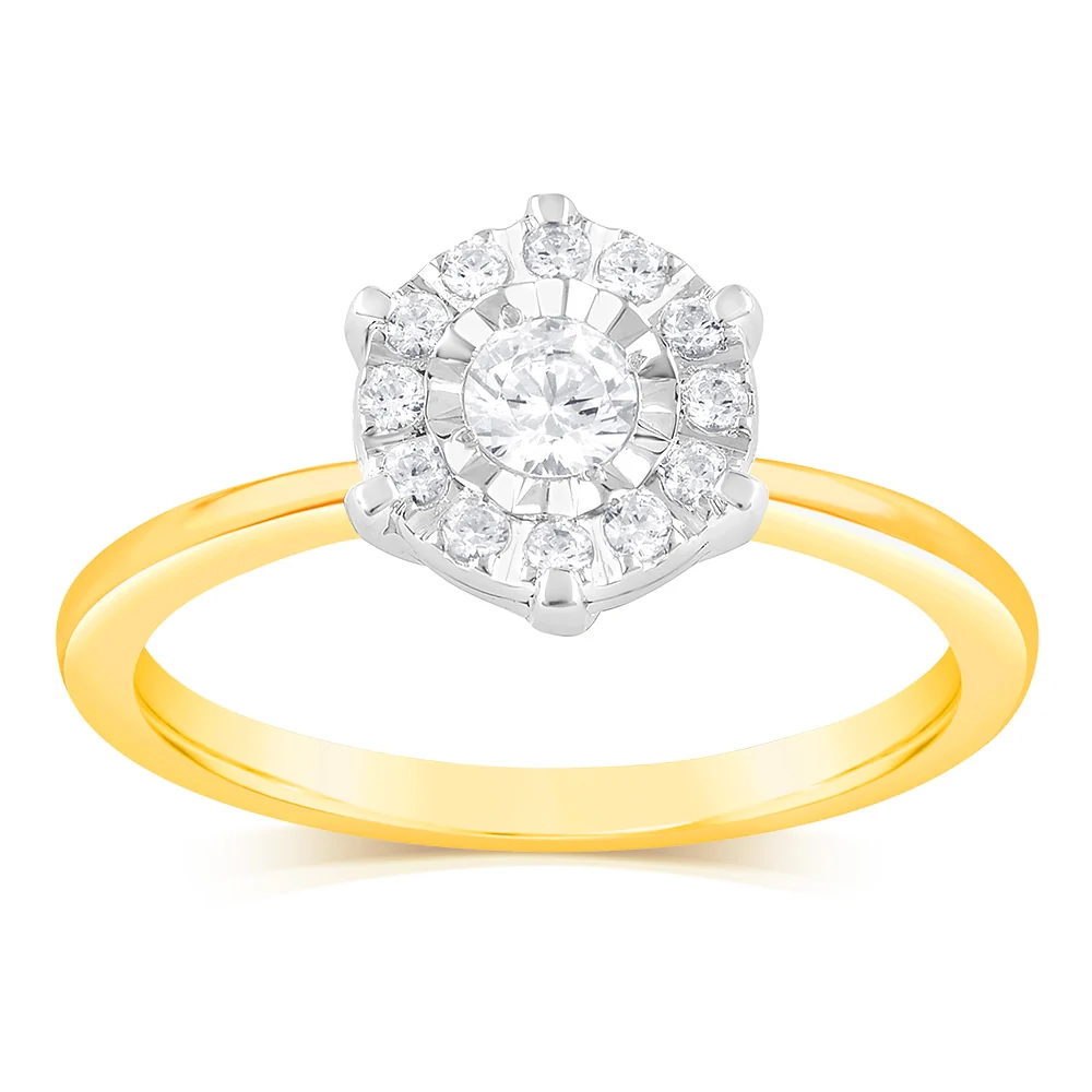 Luminesce Lab Grown 9ct Yellow Gold "2.25 Carat Look" 1/2 Carat Diamon – Shiels Jewellers