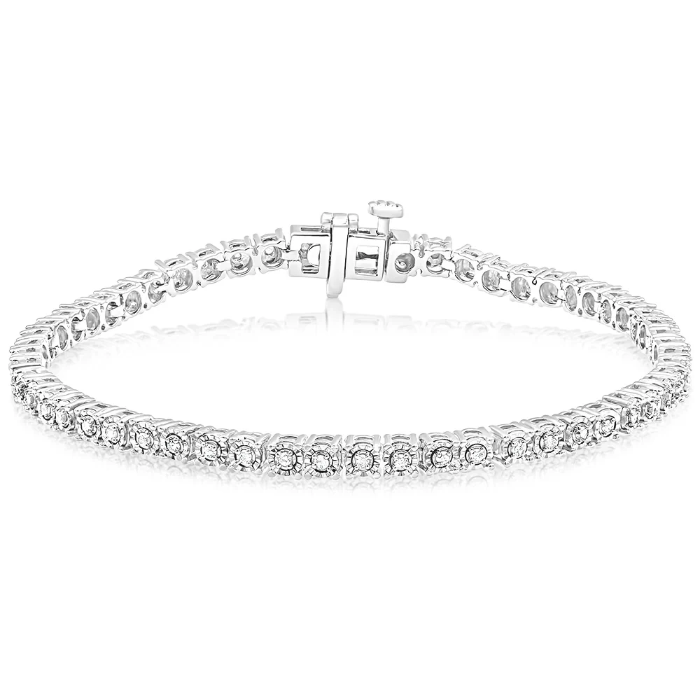 Sterling Silver 0.45 Carat Diamond 18cm Tennis Bracelet with Brilliant – Shiels Jewellers