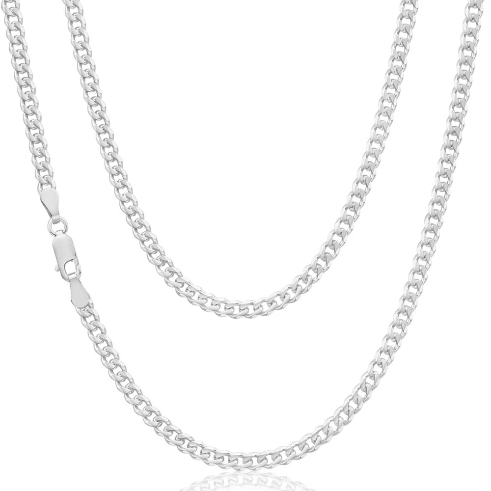 Sterling Silver 100 Gauge Diamond Cut 50cm Curb Chain – Shiels Jewellers