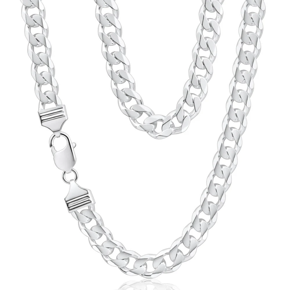 Sterling Silver 250 Gauge Diamond Cut 55cm Curb Chain – Shiels Jewellers