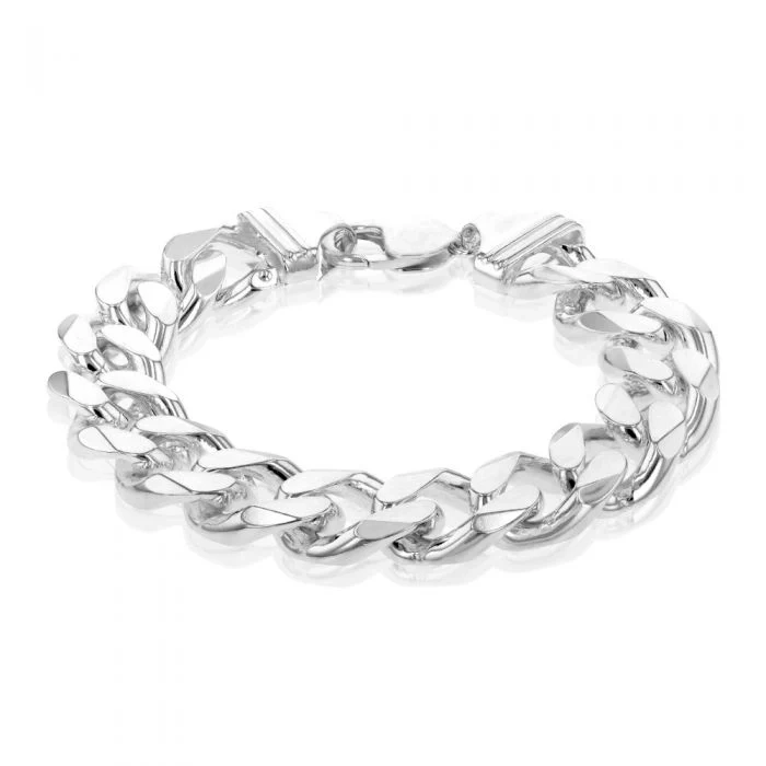 Sterling Silver Curb 400 Gauge 21cm Bracelet – Shiels Jewellers