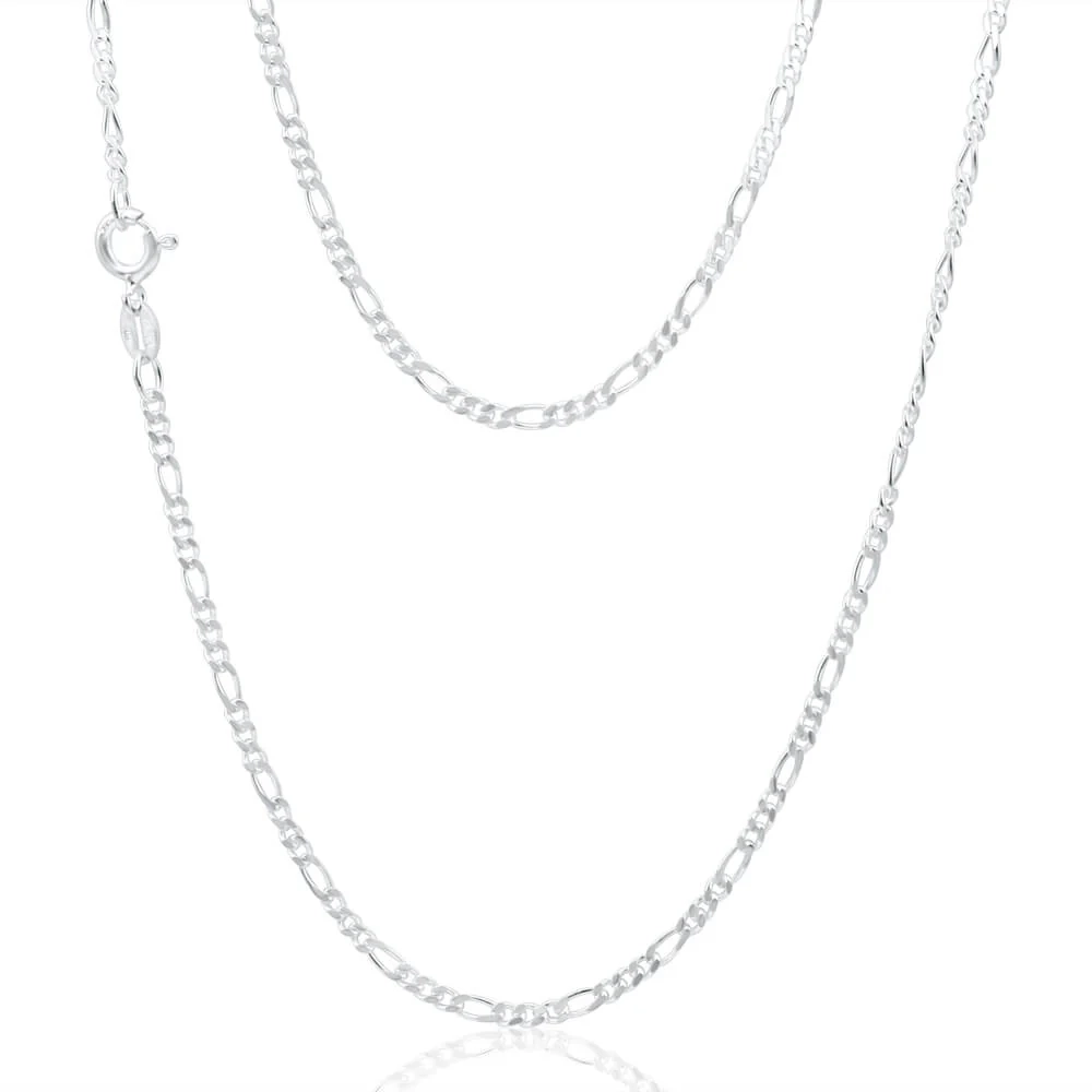 Sterling Silver Figaro 50cm Chain – Shiels Jewellers