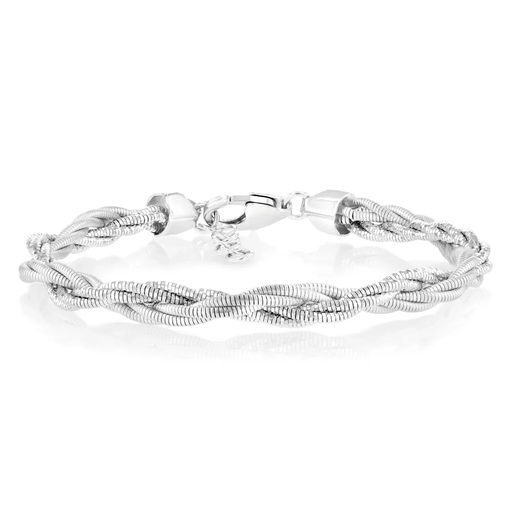 Sterling Silver Gold Plated Fancy Memory Omega 17+2cm Bracelet – Shiels Jewellers