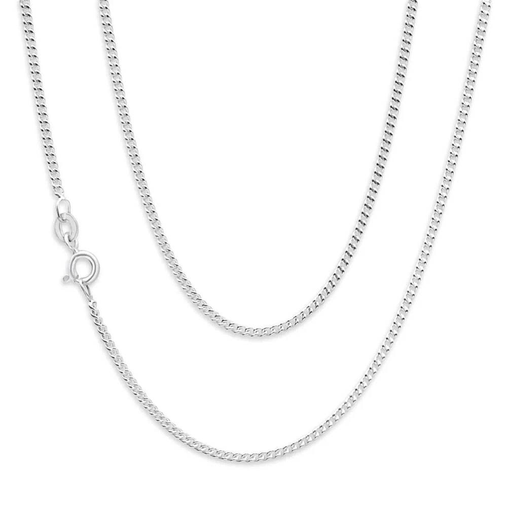 Sterling Silver Unisex Curb 50 Gauge 45cm Chain – Shiels Jewellers