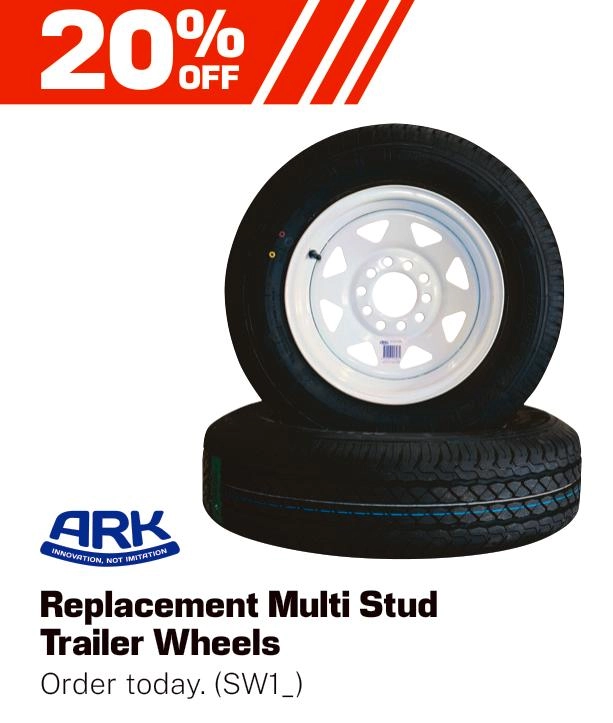 ARK Replacement Multi Stud Trailer Wheels