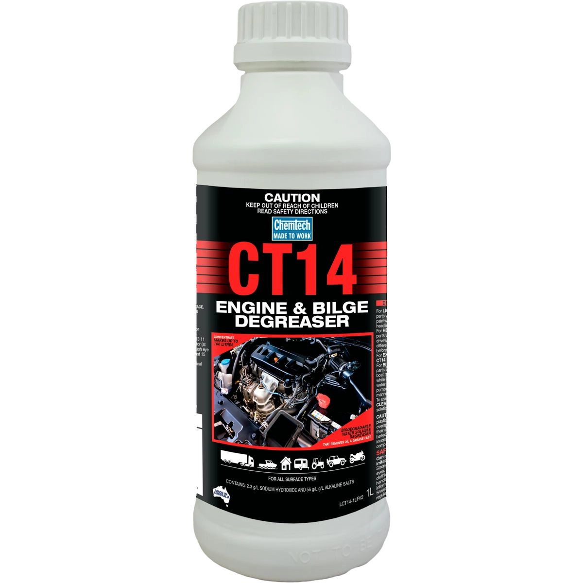 Chemtech CT14 Engine and Bilge Degreaser 1L - CT14-1L