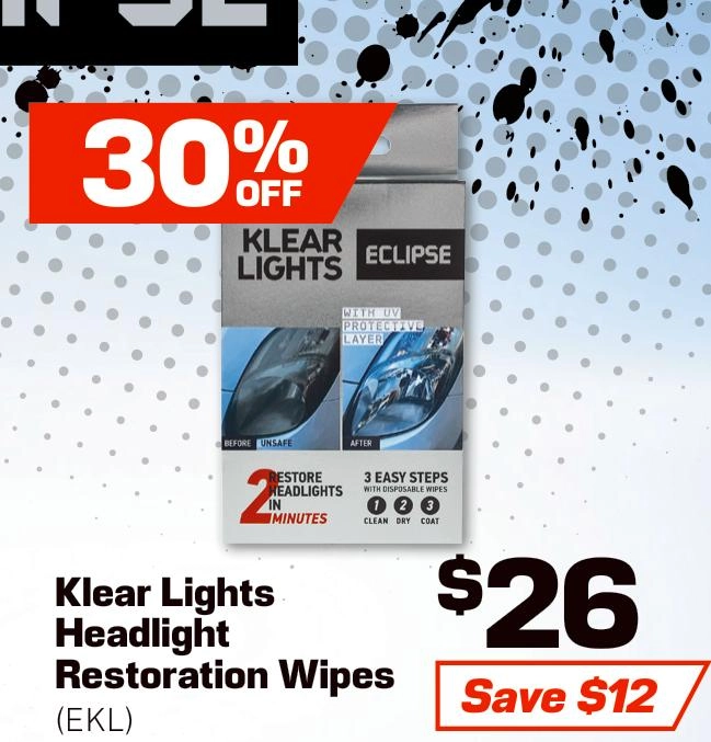 Klear Lights Headlight Restoration Wipes