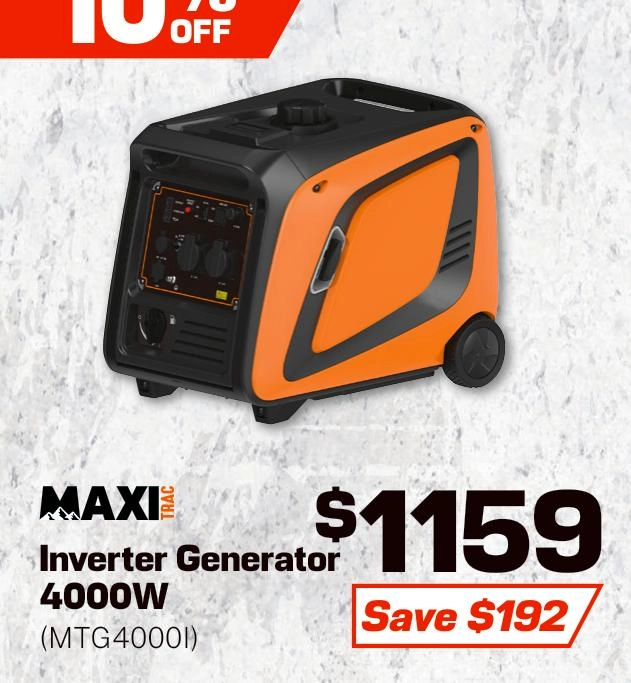 Maxitrac 4000W Inverter Generator - MTG4000I