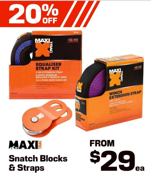 MaxiTrac Snatch Blocks & Straps