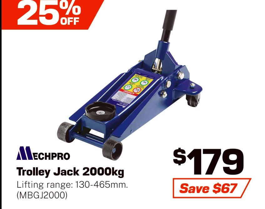 Mechpro 2000kg Trolley Jack - MBGJ2000