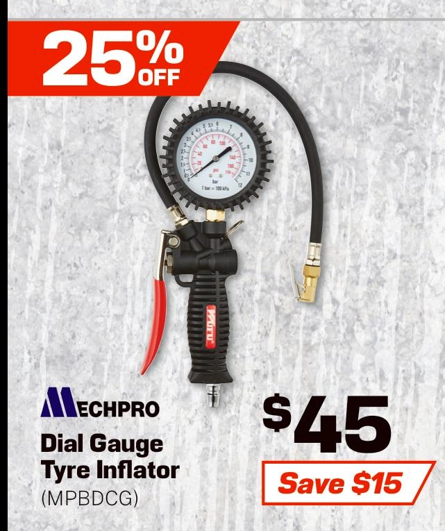 Mechpro Dial Gauge Tyre Inflator - MPBDCG