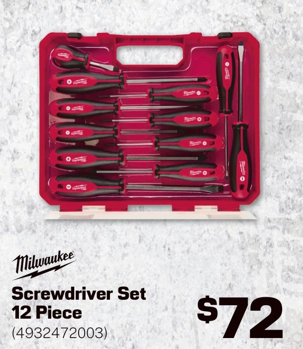 Milwaukee 12 Piece Screwdriver Set - 4932472003