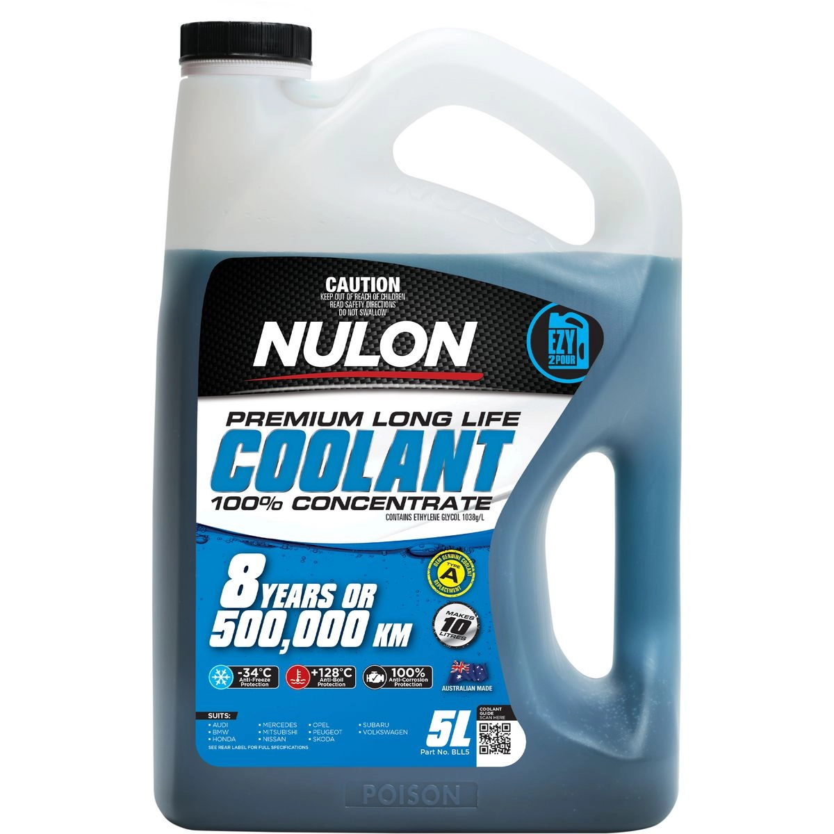 Nulon Blue Long Life Coolant Concentrate 5L - BLL5