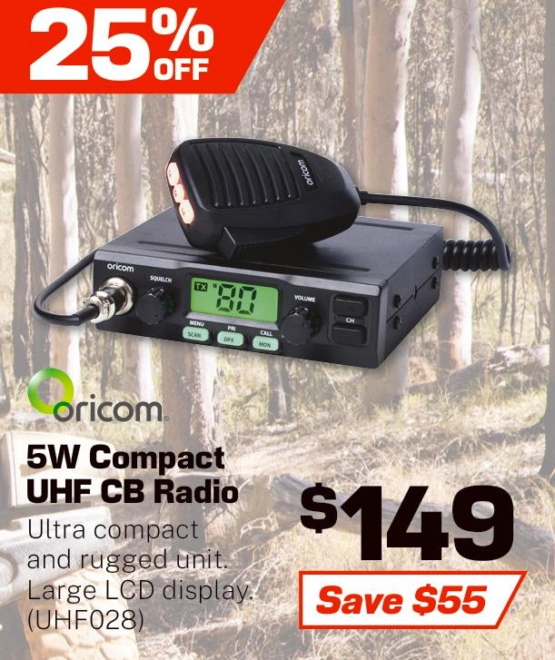 Oricom UHF CB Radio Compact 5 Watt - UHF028