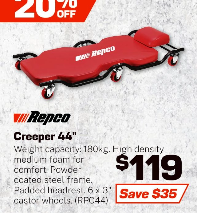 Repco 44 inch Creeper - RPC44